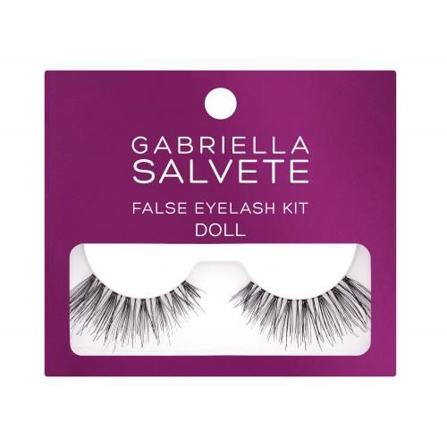 Gabriella Salvete False Eyelashes Doll umělé řasy pro ženy umělé řasy 1 pár + lepidlo na řasy 1 g