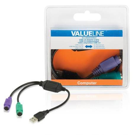 Valueline Usb kabel Vlcb60830b03 Usb-2xps2, 0,3m