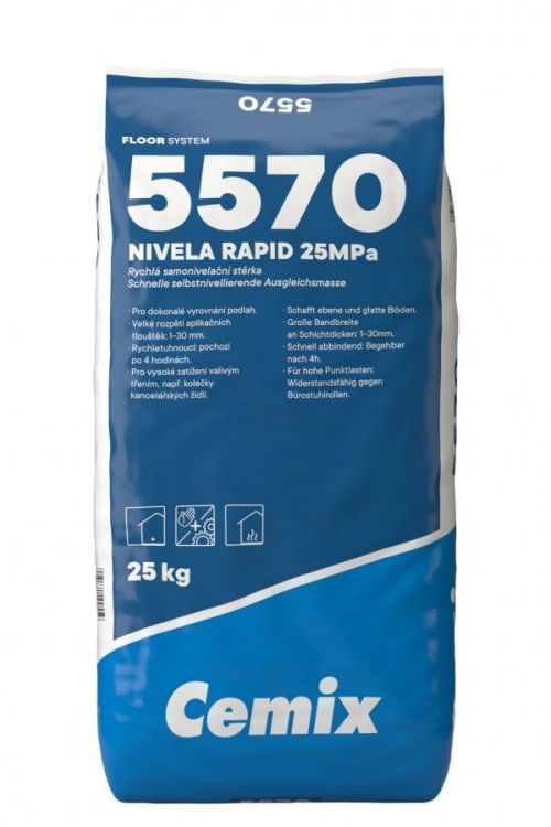 Stěrka samonivelační Cemix 5570 Nivela Rapid 25 kg