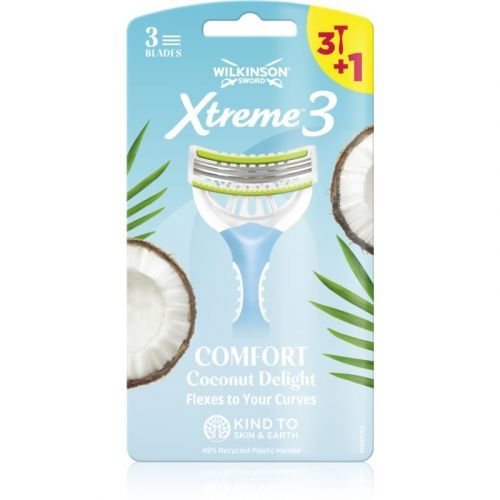 Wilkinson Sword Xtreme 3 Comfort Coconut Delight jednorázová holítka 4 ks s kokosem