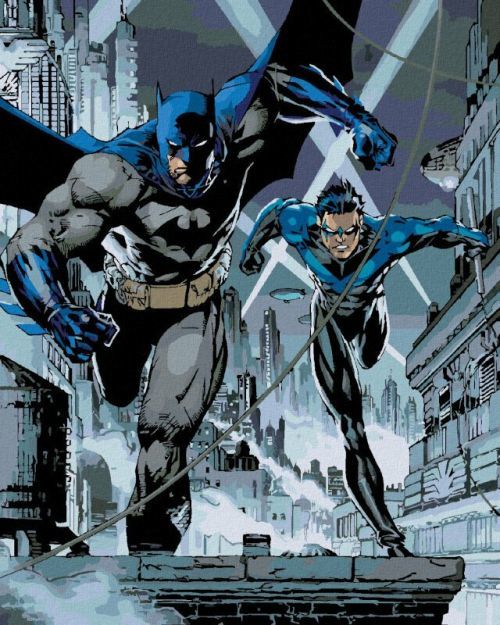 Zuty Malování podle čísel Batman a Nightwing