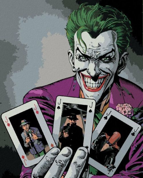 Zuty Malování podle čísel Joker a karty Batman