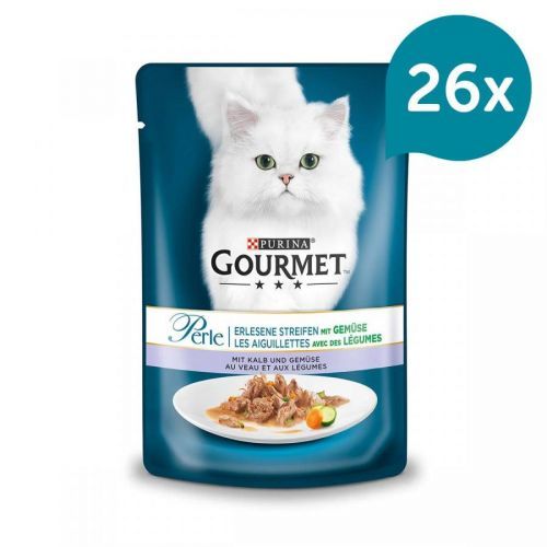 Gourmet Perle vybrané kousky s telecím a zeleninou 24 × 85 g