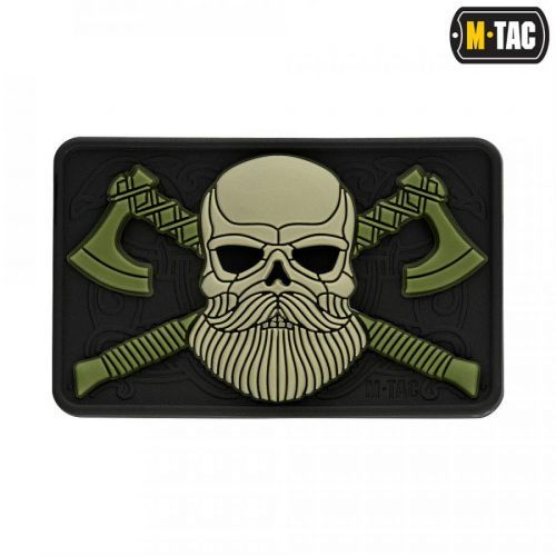 Nášivka M-Tac Bearded Skull 3D - olivová