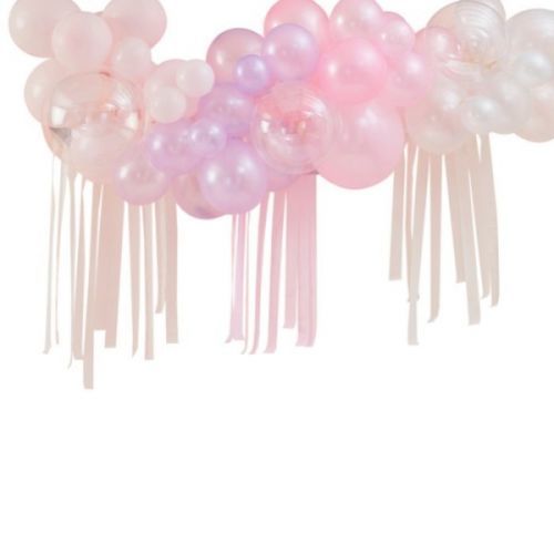 Girlanda balónková pastelová se stuhami 50ks