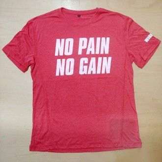 Workout Tréninkové tričko WORKOUT No Pain No Gain - červené WOR318