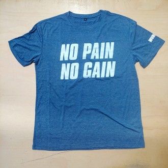 Workout Tréninkové tričko WORKOUT No Pain No Gain - modré WOR319