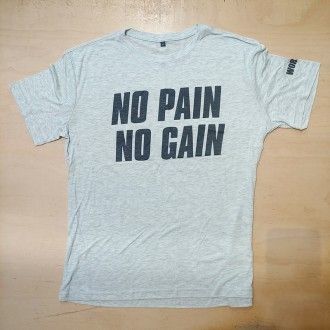 Workout Tréninkové tričko WORKOUT No Pain No Gain - šedé WOR320