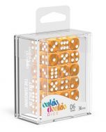 Oakie Doakie Dice Dice Set Marble Orange - D6 12mm (36x)