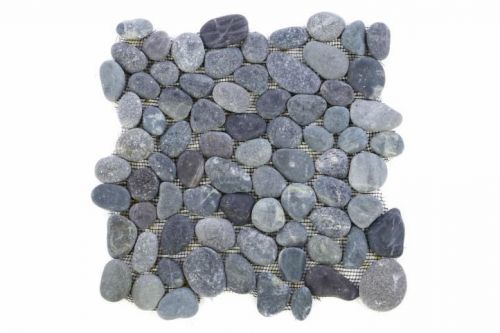 Divero Garth Mozaika říční oblázky - šedá 1 m2 - 30x30x1,5 cm
