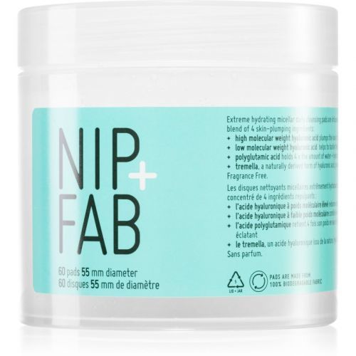 NIP+FAB Hyaluronic Fix Extreme4 micelární čistící pleťové tampónky 60 ml