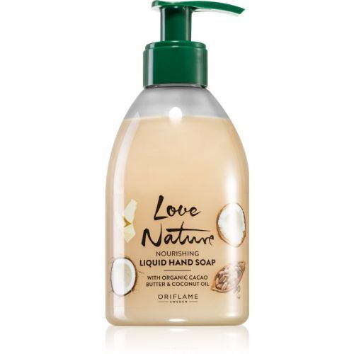 Oriflame Love Nature Cacao Butter & Coconut Oil vyživující tekuté mýdlo na ruce 300 ml