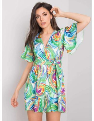 Dámský overal barevný vzorovaný Teodora RUE PARIS bílý