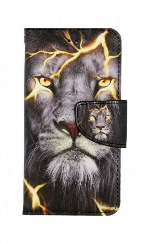 Pouzdro TopQ iPhone SE 2022 knížkové Magický lev 74725