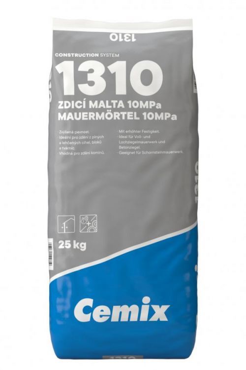 Malta zdicí 10 MPa Cemix 1310 25 kg
