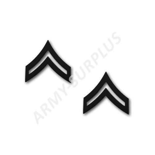 Odznak hodnost US Corporal černý Balení: 2 ks (1pár)