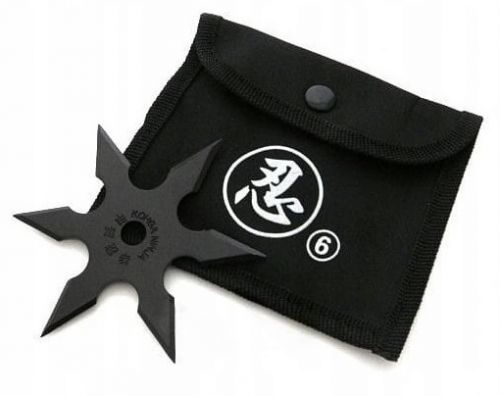 Vrhací (házecí) hvězdice ninja 6 shuriken černá