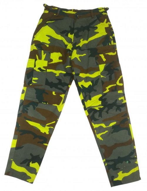 Kalhoty BDU Yellow camo ripstop žluté Velikost: S-R II.jakost