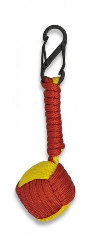 Přívěšek na klíče paracord Monkey's fist Spain red / yellow