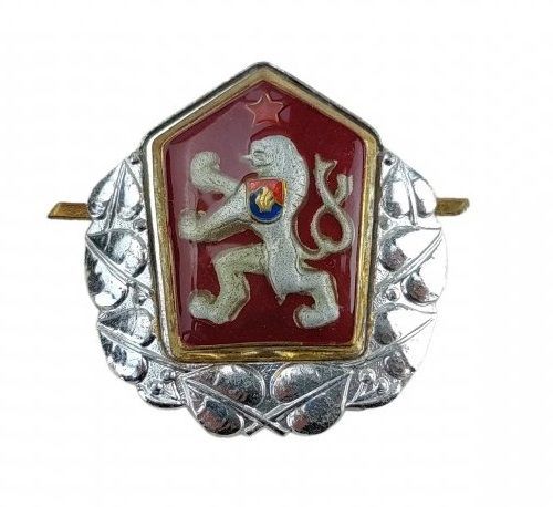 Odznak LEV ČSLA na čepici MV stříbrné lemování (listové okruží)