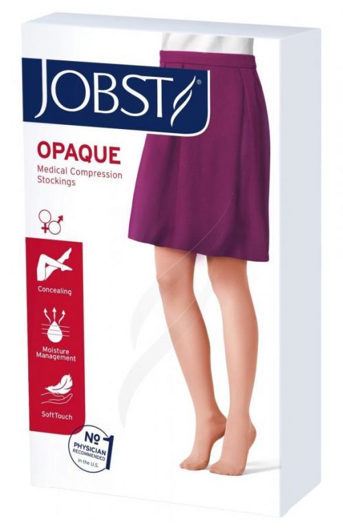 Jobst Opaque 1 - lýtkové punčochy bez špice - běžná délka - černé - velikost IV