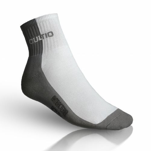 Polofroté ponožky s aktivním stříbrem Gultio - bílé-šedé, 30,5-31 = EU 46-47