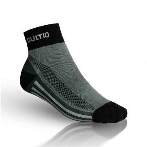 Středně snížené ponožky se stříbrem Gultio Medical Track - šedé, 27-28 = EU 41-42