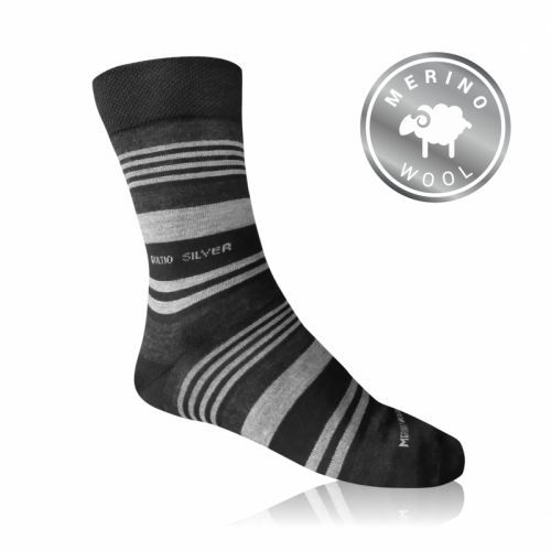 Ponožky letní z Merino vlny a stříbra Gultio - šedé, 29-30 = EU 43-45