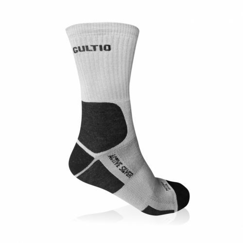 Trekové zátěžové ponožky z Merino vlny a stříbra Gultio - šedé, 30,5-31 = EU 46-47