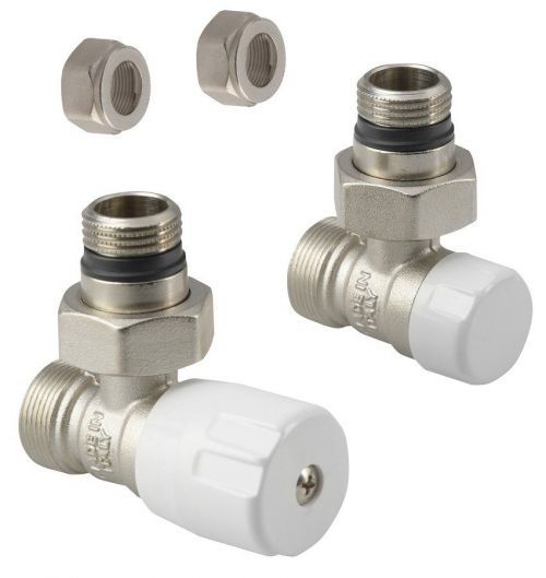 AQUALINE ECO připojovací sada rohová, nikl/bílá CP9810S