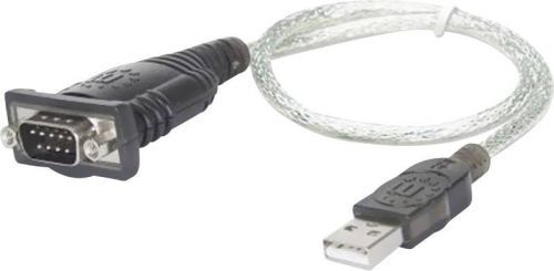 Manhattan USB adaptér [1x USB 1.1 zástrčka A - 1x D-SUB zástrčka 9pólová]  pozlacené kontakty