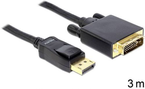 Delock DisplayPort / DVI kabelový adaptér Konektor DisplayPort, DVI-D 24 plus 1pol. Zástrčka 3.00 m černá 82592  Kabel DisplayPort