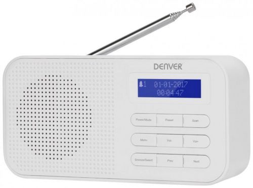 Kapesní rádio Denver DAB-42, DAB plus , FM, bílá