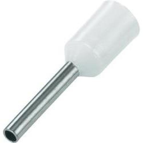 Lisovací dutinky bílé DI 0,75-8 průřez 0,75mm2 délka 8mm (100ks)