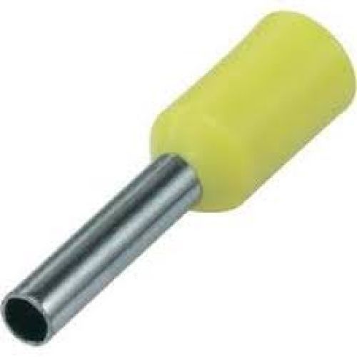 Lisovací dutinky žluté DI 1,0-10 průřez 1mm2 délka 10mm (500ks)