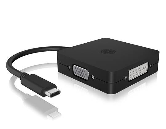 ICY BOX USB-C(TM) adaptér [1x USB-C - 4x DisplayPort, HDMI®, DVI, VGA] IB-DK1104-C
