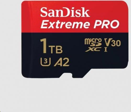 SanDisk micro SDXC karta 1TB Extreme PRO (200 MB/s Class 10, UHS-I U3 V30) + adaptér (SDSQXCD-1T00-GN6MA)
