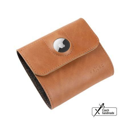 Kožená peněženka FIXED Classic Wallet for AirTag z pravé hovězí kůže, hnědá