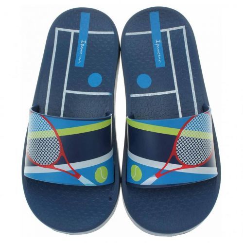 Ecco Plážové pantofle Ipanema chlapecké 83187-21443 blue-white 30100018