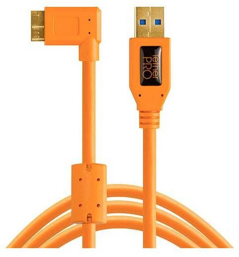 Tether Tools USB kabel  USB Micro-B 3.0 zástrčka , USB-B zásuvka 4.60 m oranžová  CU61RT15-ORG