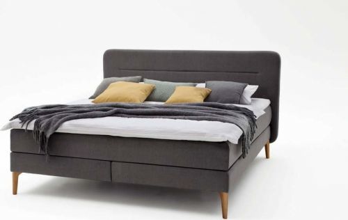 Tmavě šedá dvoulůžková postel Meise Möbel Massello, 180 x 200 cm
