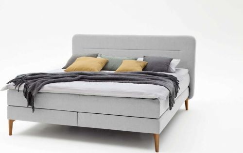 Světle šedá dvoulůžková postel Meise Möbel Massello, 180 x 200 cm