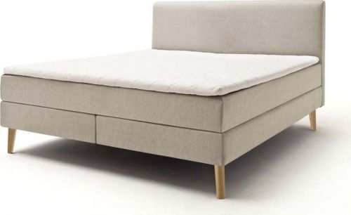 Béžová dvoulůžková postel Meise Möbel Greta, 160 x 200 cm