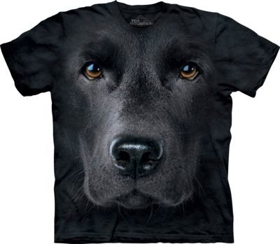 Tričko unisex The Mountain Black Lab Face - černé, XXL