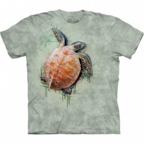 Tričko unisex The Mountain Sea Turtle Climb Aquatic - zelené, XXL