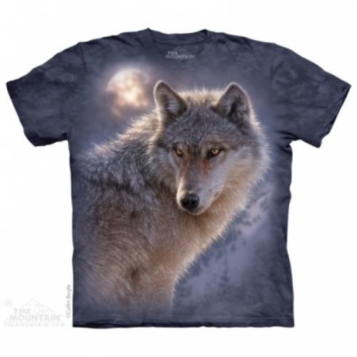 Tričko unisex The Mountain Adventure Wolf - modré, S