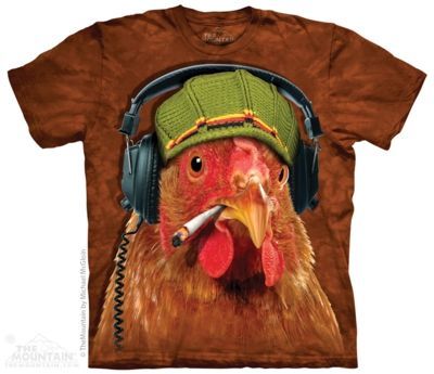 Tričko unisex The Mountain Fried Chicken - hnědé, 4XL