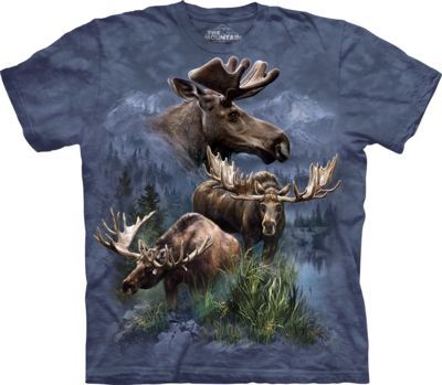 Tričko unisex The Mountain Moose Collage - modré, 3XL