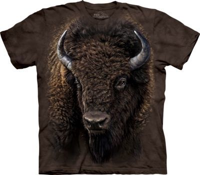 Tričko unisex The Mountain American Buffalo - hnědé, 3XL