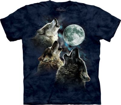 Tričko unisex The Mountain Three Wolf Moon in Blue - modré, XXL